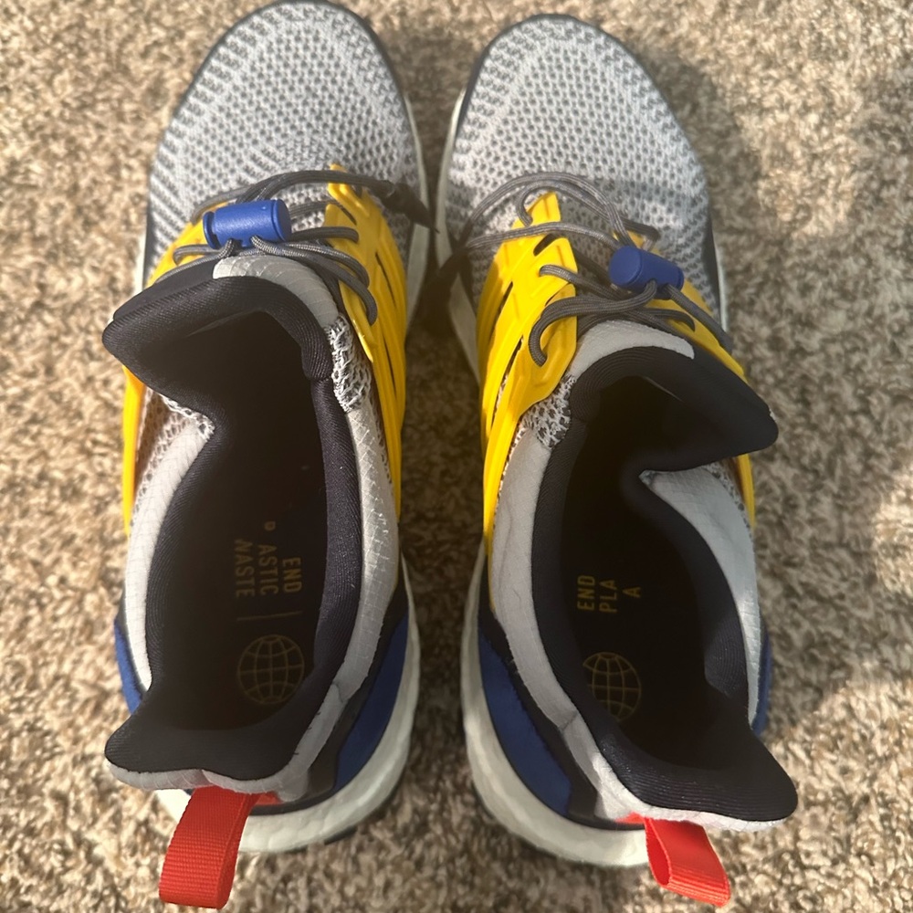 Adidas Men's Blue and Yellow Athletic Shoes - Picture 7 of 10